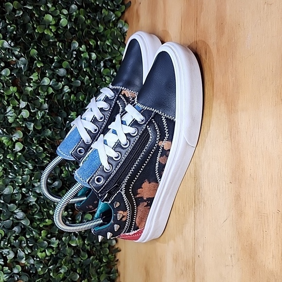 Vans Old Skool Zip Tartan Daze Multiciddye Shoes | Size: 6 Womens | Multi color - Picture 1 of 8